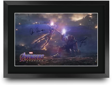 HWC Trading Avengers Endgame Scene 1 Gifts Printed Signed Autograph Picture for Movie Memorabilia Fans - A3 Framed