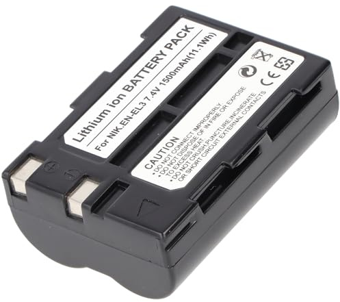 Akku kompatibel mit Nikon EN-EL3, EN-EL3a Li-ion, 7,4V, 1500mAh, 11,1Wh
