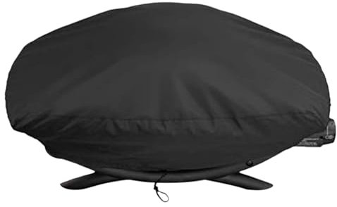 Housse de protection pour barbecue - Housse de protection Oxford avec cordon de serrage - Housse de protection étanche à la poussière - Protection extérieure légère - Weber Q1200 Fit - Housse de
