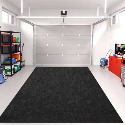 Kaichenyt Bodenmatte, Rechteckig Garagenbodenmatte Bodenbelag Rutschfeste Schutzmatte Thickness 2.5-2.7mm für Kofferräumen 5.2x2.26m Dunkelgrau