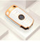 Key Shell For BMW For E60 E61 E70 E81 E87 E90 E91 E92 For X1 For X5 For X3 1 3 5 6 Series Z4 TPU Car Key Case Cover Fob Car Key Case(White)
