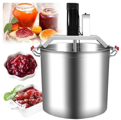SenhE Malaxeur Électrique, Mixeur Commercial 40L, Robot Culinaire pour Fondue Assaisonnement Soupe Sauce Mélangeur Électrique en Acier Inoxydable, pour Faire de la Confiture