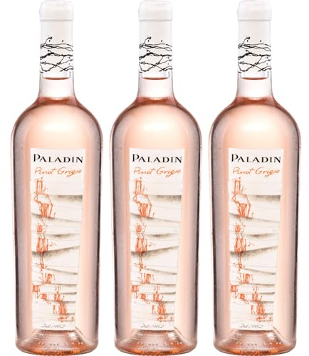 Paladin Pinot Grigio Rosé Roséwein Trocken VEGAN Italien inkl. FeinWert E-Book (3 x 0.75 l)