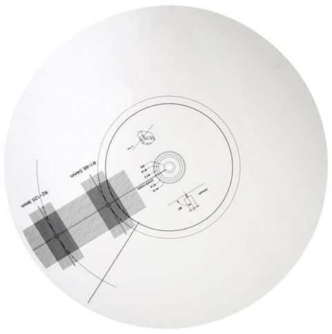 Acryl Kalibrierplatte für Schallplatten, Doppelseitig, 3mm | Einstellwerkzeug mit Klarer Skala, für Tonabnehmer und Nadel, Plattenspieler, Antiskating