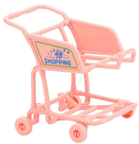 Colcolo Carrello della Spesa Giocattolo per L'apprendimento Precoce, Gioco di Ruolo, Simulazione dello Sviluppo, Carrello del Supermercato per Bambini, Re, Rosa