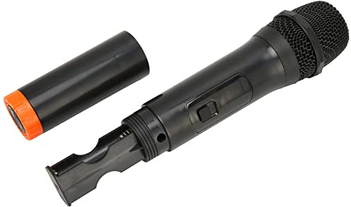 TOPINCN Microphone sans Fil Portable Professionnel UHF avec Récepteur USB, Réduction du Bruit, pour Soirée karaoké, Portée de 131 Pieds, Noir