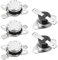 sourcing map 5pcs Temperaturreglerschalter Thermostat 40 Grad 10A N.C 6,3mm Stift Bimetall
