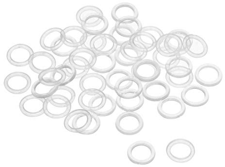 Sourcing map Lot de 50 rondelles plates en nylon pour vis et boulons Blanc