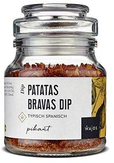 Wajos Patatas Bravas Dip vegan, 90g: pikanter Dip & leckere Alternative zum Pommes Gewürz & spanischer Feinkost