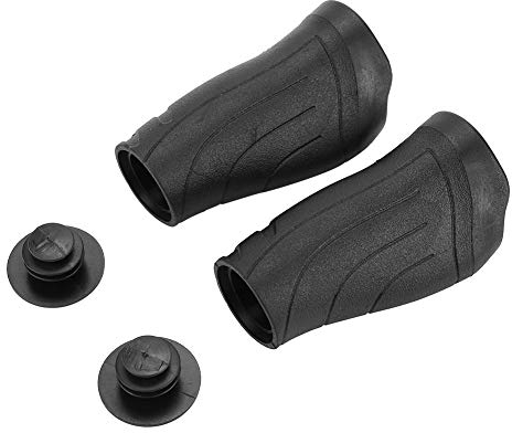 VGEBY1 Fahrrad Lenkergriffe, Fahrradgriffe Drehgriffschaltung Bike Bar End Rubber Short & Long Kombinationsbremsgriffhülse Fahrradlenker Gripshift Griffe Enden Kurz(2*Short-Schwarz)