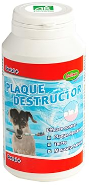 BUBIMEX - Plaque Destructor - Hygiène Bucco-Dentaire Chien & Chat - Combat La Plaque Dentaire & La Mauvaise Haleine - Formule Bio à Base De 100% d'Algue Brune - 160 g