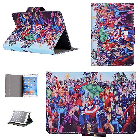 All Avenger Heroes Union - Avengers Hero Cartoon Universal Case - children kids Tablet Cover / 8 inch Tab - 8 Size compatible with ANY Model Samsung Android Ipad Amazon kindle etc