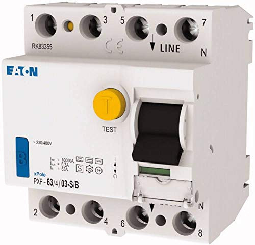 Eaton 300304 PXF-63/4/03-S/B Disjoncteur différentiel FI S/B 4 broches 63 A 0,3 A 230 V 400 V