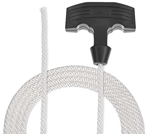 sourcing map Rückstoß Starterseil mit Gummigriff 6 mm Durchmesser 1,5 m 5 Fuß Polyester Zugschnur für 178F 186F Rasenmäher Trimmer Motorteil
