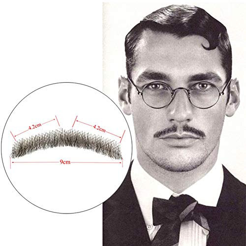 Glue Lace Beard Hand Made Real Hair Mustache Fake Beard For GentleMen Seamless Fake Beards HX01