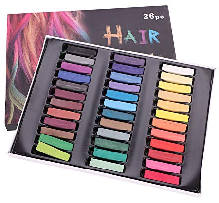 Haarkreide 12 24 36 Haarfarbe Temporäre Haar Colorationen Auswaschbare Haartönung Haar Pastell Kreide Cosplay Maskerade Party Haarfärbemittel Ungiftige Haarstifte für Halloween Karneval Geburtstag