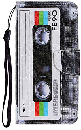 AIFILLE Compatible for Huawei P Smart Z Case Girls Boys Magnetic Tape Art Pattern 360 Shockproof Protective Cover PU Leather Wallet Holster and Soft Silicone Interior Bumper Shell with Card Slots