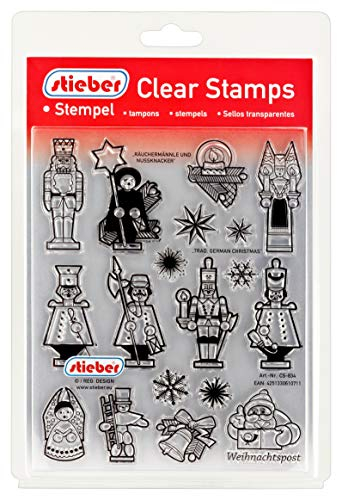 stieber Clear Stamps Transparente Stempel Sets (Bitte gewünschtes Motiv/Thema unten auswählen!) (Räuchermännle und Nussknacker - Trad. German Christmas Theme)