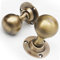 Jones & Grey Vintage Period Style Oval Solid Antique Brass Door Knobs Handles