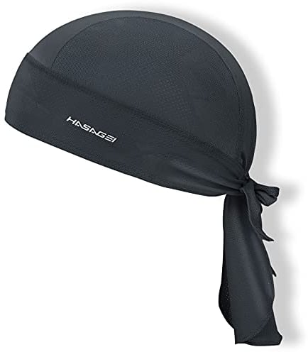 HASAGEI Sports Bandana Cap Durag Bandana Kopftuch Fahrrad Kopfbedeckung Atmungsaktiv nimmt Schweiß auf Hat,Dunkelgrau
