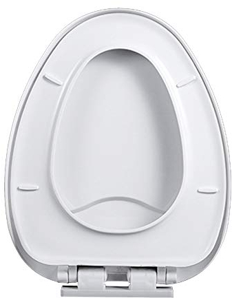 QYLJZB WC-Sitze, Ersatz-WC-Sitz-Deckel, leise schließend, PP-Material V-Tape, universell, bequem, langlebig, Badezimmer-Zubehör, passend für alle handelsüblichen runden Toilettenschüsseln.