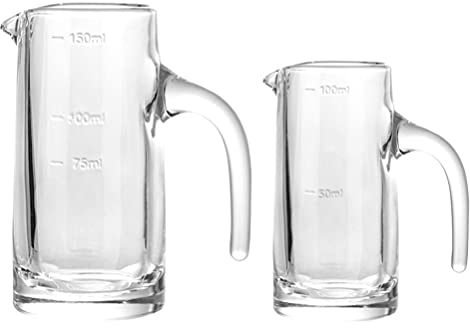 Cabilock 2 misurini in, 100 ml, 150 ml, per miscelare Bevande, caffè, liquore, liquore, Vino, Decanter per Cucina, Ristorante