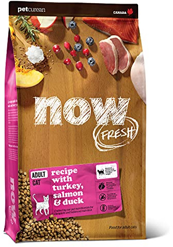 Now Fresh Adult Dry Cat Food, Turkey, Salmon & Duck Recipe, Grain-Free, Chicken-Free, 3 lbs