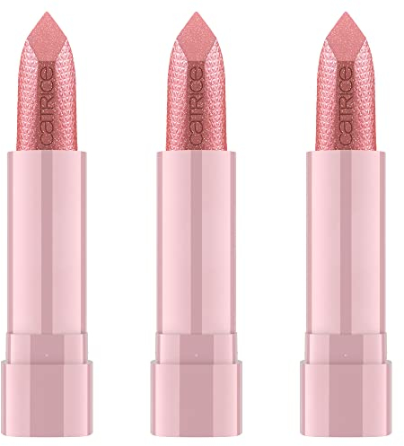 Catrice Drunk'n Diamonds Plumping Lip Balm, Nr. 020, Nude, feuchtigkeitsspendend, pflegend, vergrößernd, glänzend, vegan, ohne Parabene, ohne Mikroplastikpartikel, Nanopartikel frei, 3er Pack (3x3.5g)