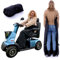 BELIEFF Decken für Scooter - Größe 140x90x35 cm Schützt vor Regen, Kälte und Wind, Taschen für Hände 100% Polyester und komplett mit Fleece Gefüttert (mit offener Unterseite)