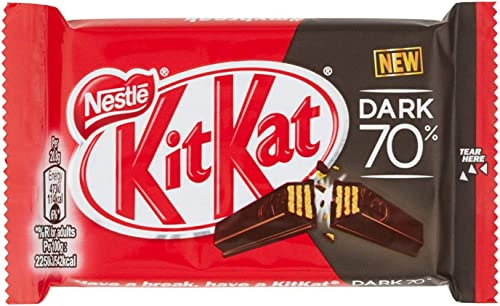 Italian Gourmet KIT KAT 4 Finger Dark, barretta fondente 66%, 72 x 41,5g | Knusprige Waffel mit Kakaoüberzug; snack al cacao porzionato per feste, Gesamtnettogewicht 2,988 kg + Kostenlos Polpa 400g