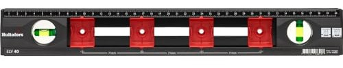 Hultafors ELV 40 Spirit Level 40cm, C-Shaped Aluminium Profile has Plastic end Pieces and Rubber spacers
