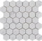 Simple Tile 5 Bögen Marmormosaik-Fliesen für Küche, Bad, Badezimmer, Boden, 5.1 cm Hexagon Collection, 5,1 x 5,1 cm, Sechseck, 30,5 x 30,5 x 1,6 cm, geschliffen (Calacatta-Weiß, Box mit 5 Bögen)