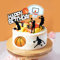 Basketball Theme Cake Toppers, 7 Pcs Basketball Cake Topper Funny basketball cake decorations Sports Cake Toppers for Boys Men Basketball Fans