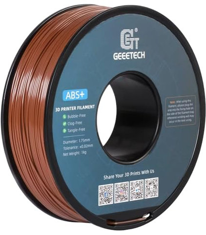 GEEETECH ABS Filament für 3D-Drucker 1,75 mm Braun, 3D-Druckfilament ABS 1 KG 1 Spule
