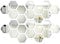 Carreaux de Miroir, 24 PCS Hexagone Miroir Art Sticker Mural DIY Home Decoratif Hexagonal Acrylique Stickers Muraux pour Salon Chambre Canapé TV Fond Décor