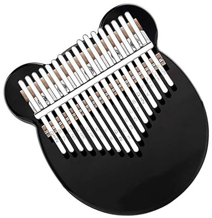 Schwarzes Acryl-Kalimba-Daumenklavier, 17-Tasten-Fingerklaviergurt-Zubehör-Set Tragbare Kalimba Instrument