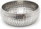 My Square Mile 15cm Stylish Silver Metal Kitchen Bowl | Round Stainless Steel Display Dish with Hammered Detail | Snack Bowl