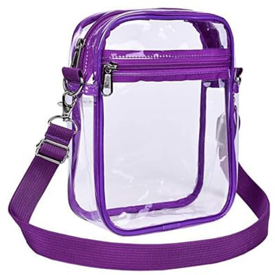 DONGKER Transparente Umhängetasche, PVC Durchsichtige Schultertasche Handtasche mit verstellbarer Riemen für Männer und Frauen