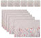 Casaido Tischset Filz runde platzsets,6er Pischsets Filz,6er Filzuntersetzer,Platzdeckchen,Tischsets Platzsets Abwaschbar,Platzset Beige
