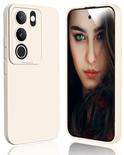 DESSEN Hülle für Vivo V29 5G Handyhülle - Silikon Schutzhülle Stoßfest Kameraschutz Protection Case Dünn Weiche TPU Bumper Cover Anti-Fingerabdruck, Weiß
