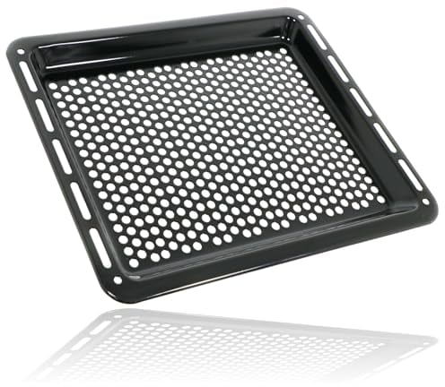 SPARES2GO Universal Oven Baking Tray Crisper Compatible with Neff 46cm Holes Non Stick Pizza Air Fryer Large