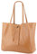 SH Leder ® Damen Echt Rindleder Shopper in Querformat mit Innentasche in vielen Farben Schultertasche Henkeltasche 30x37cm Maja G514 (Hell Cognac)
