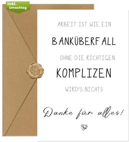 Werfunee - Abschiedskarte Kollegen A6 (mit Umschlag) - Lustige Karte Abschied Kollege - Abschiedsgeschenk Kollegen Jobwechsel - Karte Abschied Kollegin - Ruhestand Karte (Abschiedskarte3(Faltmodell))