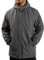 ANAYSN Herren Regen Jacke mit Kapuze wasserdicht leichte Jacke und Reißverschlusstaschen Regenmantel für Outdoor Camping Wandern (Grau, XXL)
