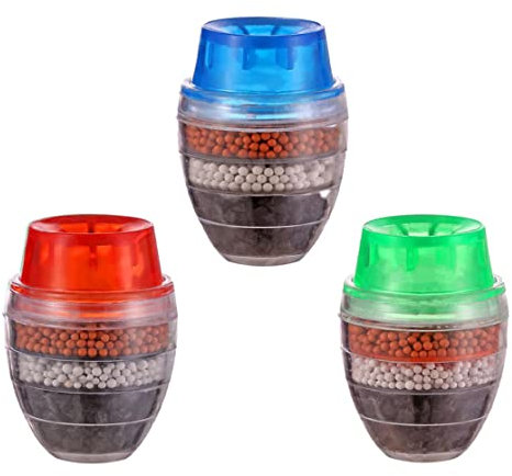 Purificador de agua del grifo Purificador del filtro de grifo Monte del toque Dispositivo de filtración de carbono Activado Herramienta de cocina 3 PCS