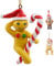 Christmas Gingerbread Ornaments, Ginger Man Clay Figurine with Strings Hanging Ornaments for Xmas TreeHoliday Party Festive Season Birthday Gift