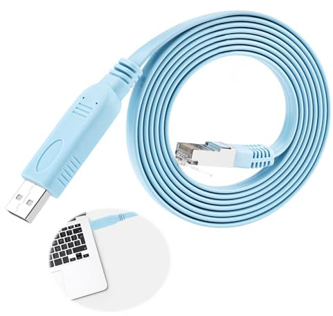 Cisco Console Cable USB to RJ45 Cable USB RS232 Console Cable with PL2303RA Chip for Cisco Huawei Routers Switches,Cisco Console Cable FTDI for Windows 8, 7, Vista, MAC, Linux RS232 6Ft/1.8m