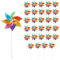 craspire 30 Ensemble de Moulins à Vent Arc en Ciel de 15.3 Pouces Moulins à Vent Colorés en Plastique pour Décorations de Fête Décoration Extérieure Pelouse Jardin Patio Moulin à Vent Arc en Ciel