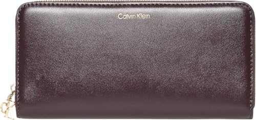 CALVIN KLEIN Damen CK Puller Large Zip Around LV04F1093G Geldbörsen, Rot (Fudge), One Size, Rot (Fudge), Einheitsgröße