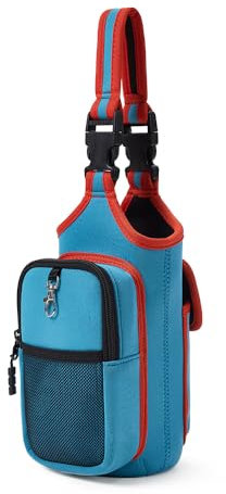 VAKAER Magnetic Gym Bag, Magnets Gym Carrier Bag with Adjustable Strap Magnetic Water Bottle Holder with Phone Pocket, Blue, Mini, Fashion